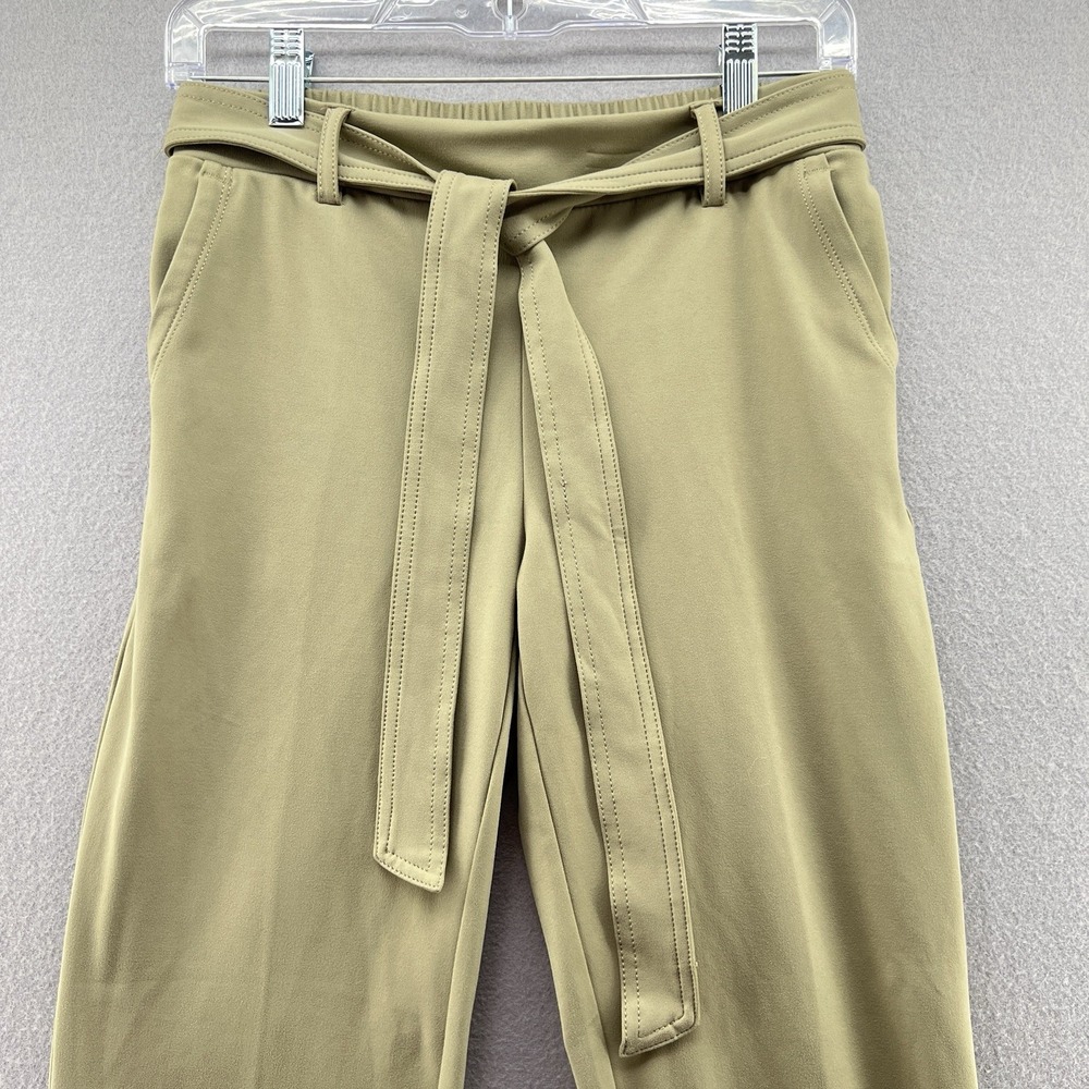 NICOLE MILLER Womens Tan Straight Leg Elastic Waist Pocket Trouser Pants Size XS